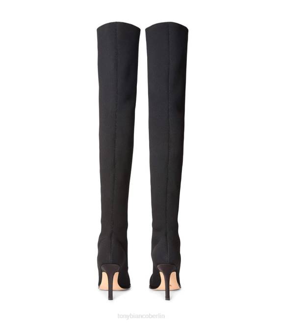 Stiletto-Stiefel| de Tony Bianco Frauen Kori lange Stiefel schwarze Socken gestrickt 4624567
